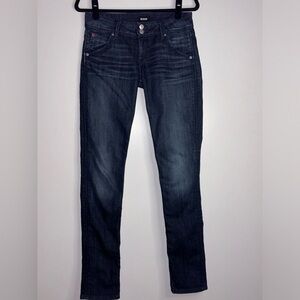 Excellent Condition Hudson Collin Flap Dark Blue Skinny Jeans Sz 26